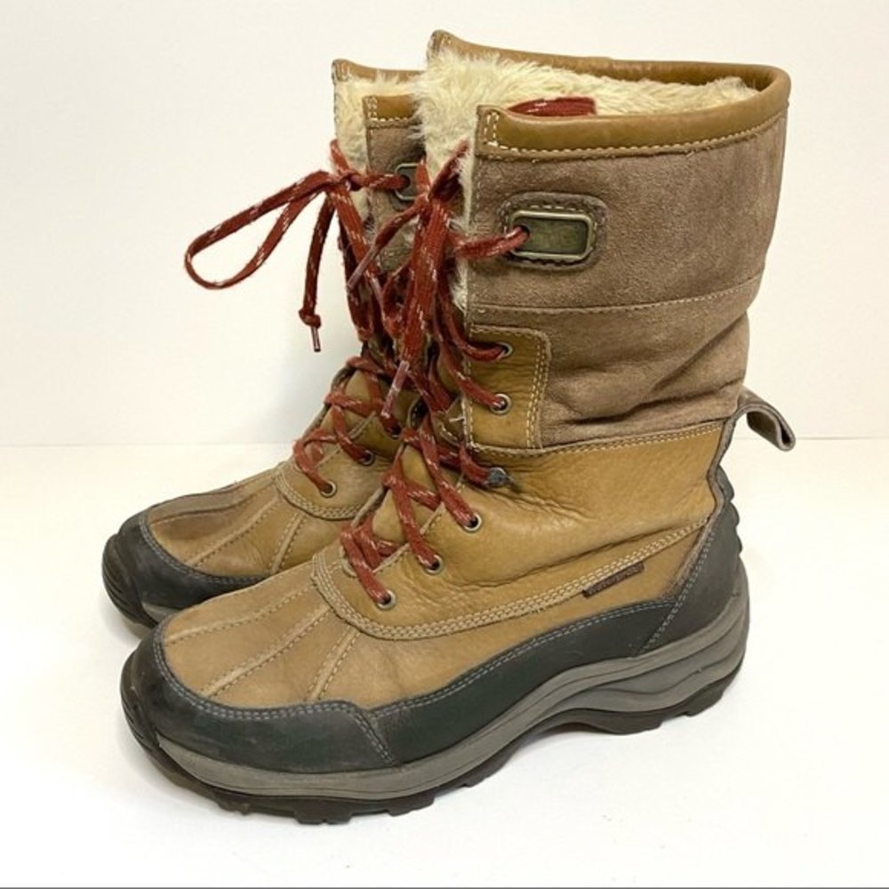 Clarks Mazlyn Arctic Boots Snow Winter Leather Tan 7